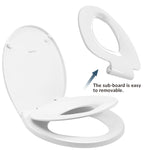 Load image into Gallery viewer, Elongated Toilet Seat with Slow Close Seat, Easy Clean, Suitable Standard Elongated or Oval Toilet with Thickened Plastic Lid, Plastic, White
