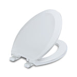 Load image into Gallery viewer, Elongated Toilet Seats with Lid, Quiet Close, Fits Standard Elongated or Oblong Toilets, Slow Close Seat and Cover, Oval, White
