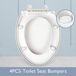Load image into Gallery viewer, Elongated Slow Close Toilet Seat, Easy to Install &amp; Clean, Removable, Plastic , White
